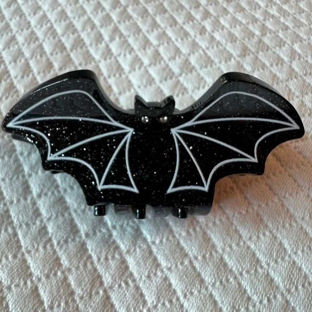 Glitter Bat Hair Clip Black New - Picture 2 of 5